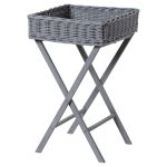 21430 Grey Basket Butlers Tray Table