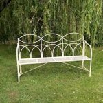 4149 Cream Triple Seat Garden Bench