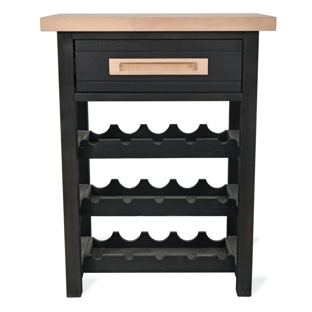 Black Grey 15 Bottle Wine Store