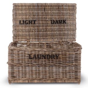 Dark Lights Rattan Laundry Chest