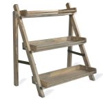 Natural Grey Wooden Plant Stand