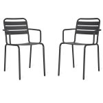 Pair Grey Indoor Outdoor Chairs