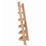 Raw Oak Storage Shelf Ladder