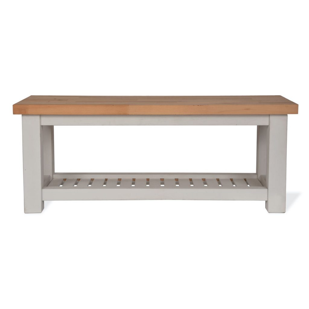 Soft White Hall Storage Bench Interior Flair