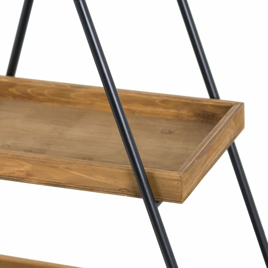 Metal Wooden Display Shelf Unit Interior Flair