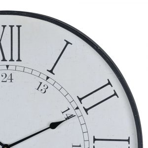 19479-a Large Embossed White Station Clock