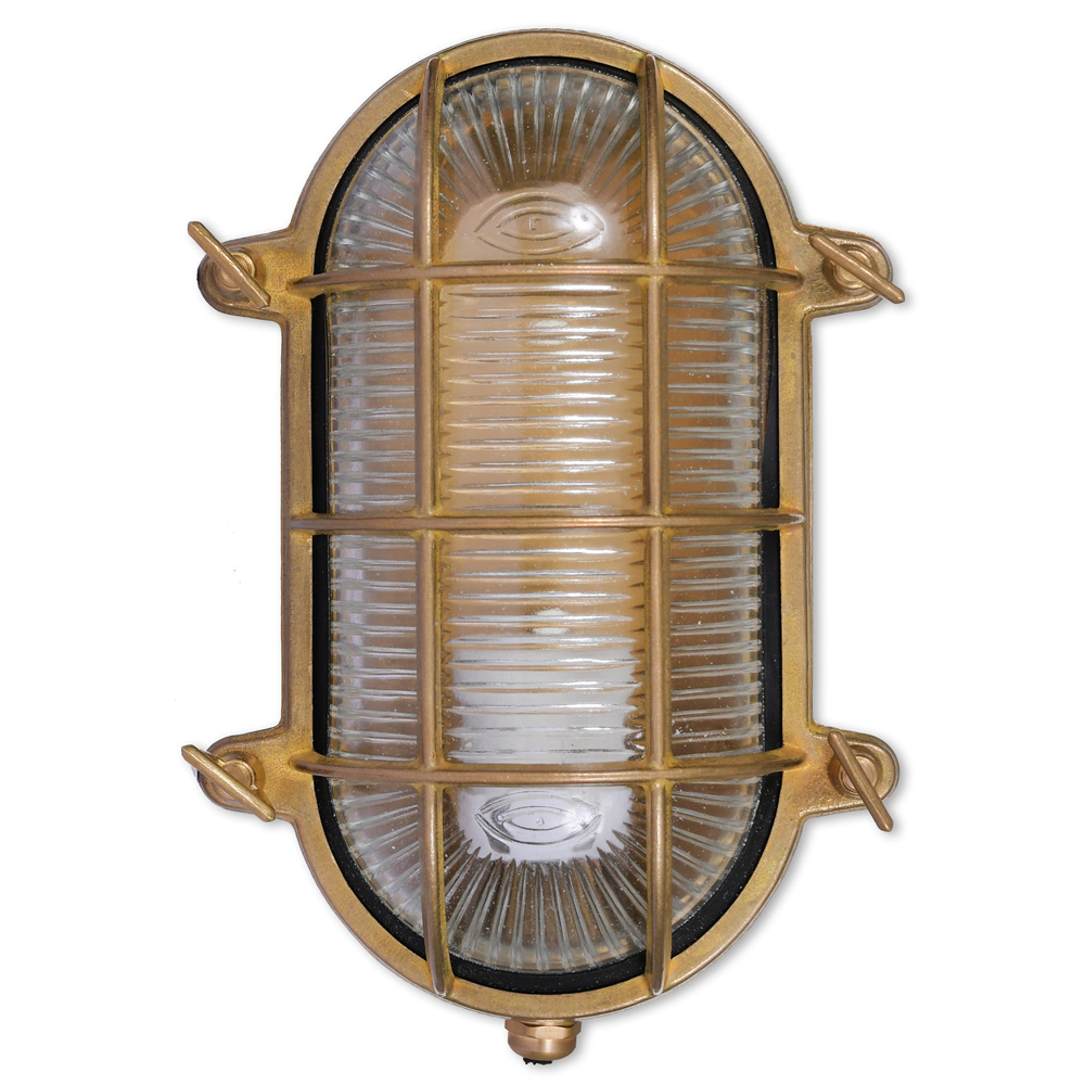 Brass Bulk Head Outdoor Wall Light Interior Flair