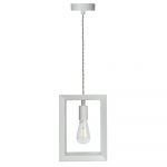 Chalk Cream Box Frame Pendant Light