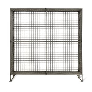 Charcoal Grey Wire Storage Shelf Unit