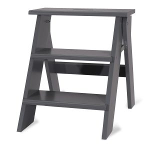 Folding Charcoal Grey Step Stool