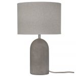 Grey Concrete Table Lamp with Shade