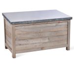 Grey Wash Wooden Garden Storage Box