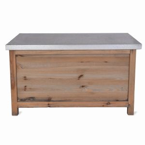 Grey Wash Wooden Garden Storage Box 2