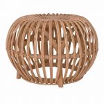 Intricate Rattan Side Table Stool