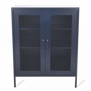 Vintage Style Grey Metal Cabinet