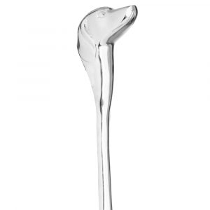 20082-a Silver Dog Head Shoe Horn