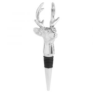 20087 Silver Reindeer Bottle Stopper