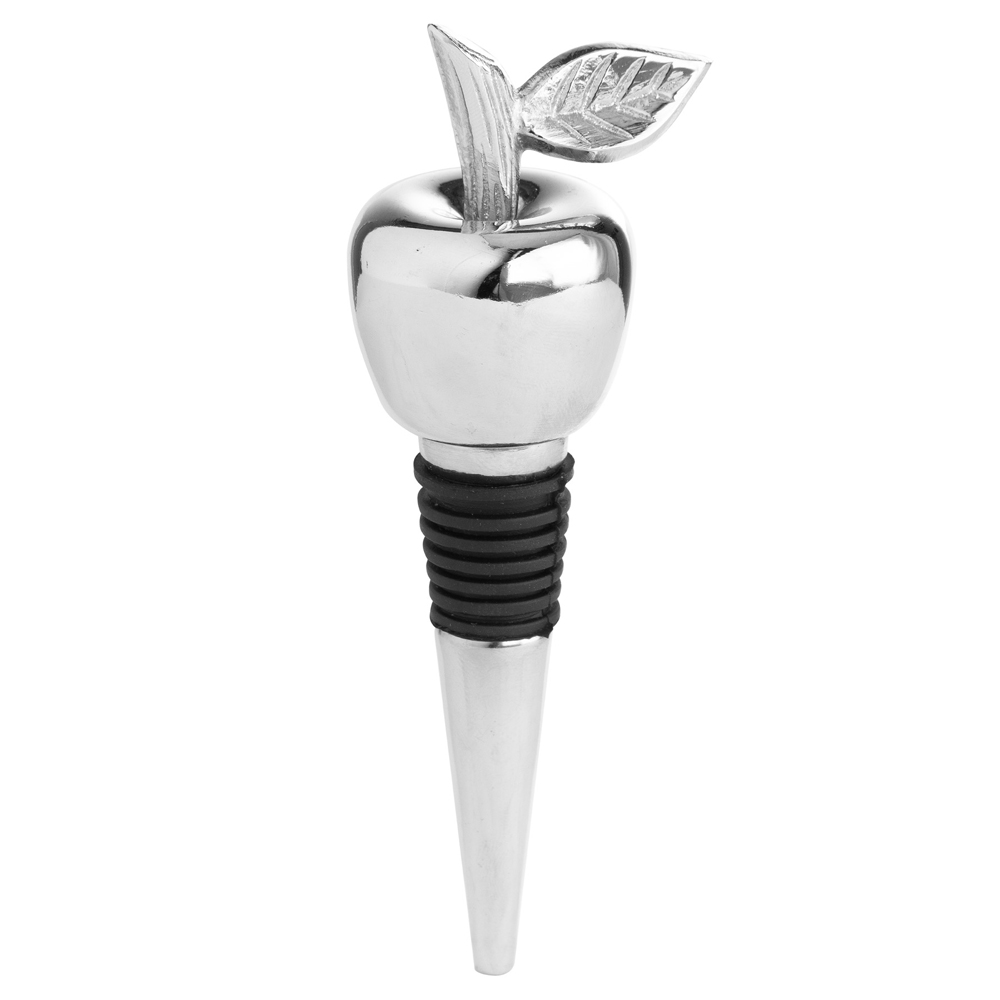 20089 Silver Nickel Apple Bottle Stopper