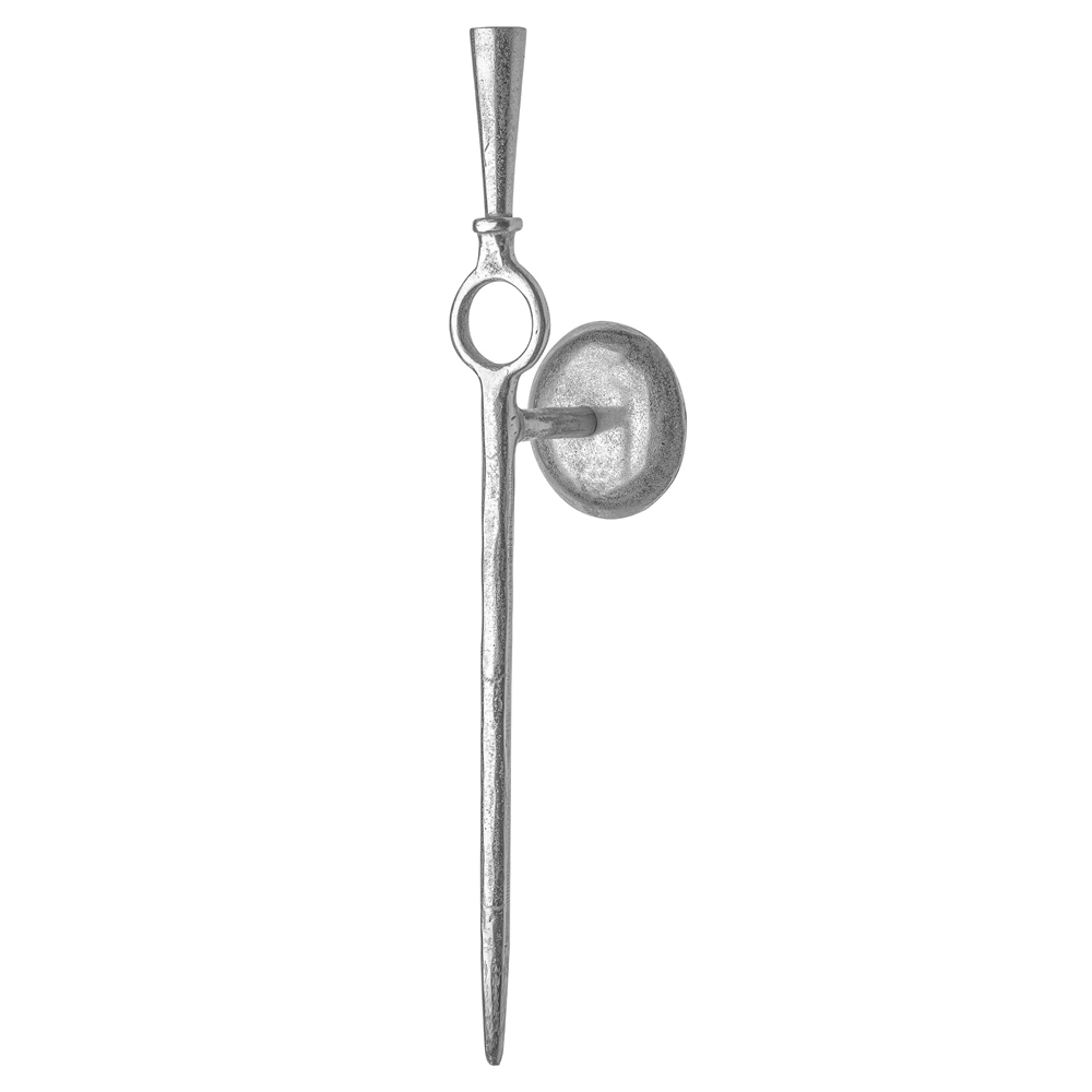 21331 Large Cast Silver Candle Wall Sconce