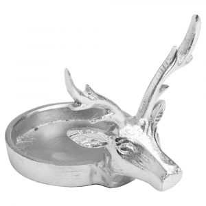 21340 Country Stag Silver Candle Holder