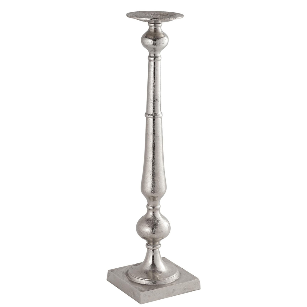 21529 Extra Large Silver Dinner Candle Holder