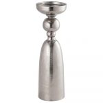 21534 Extra Large Textured Silver Candle Holder