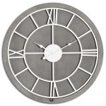 21645 Large Wooden Grey Wall Clock
