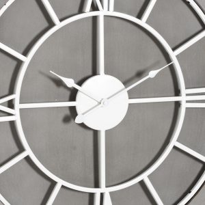 21645-a Large Wooden Grey Wall Clock