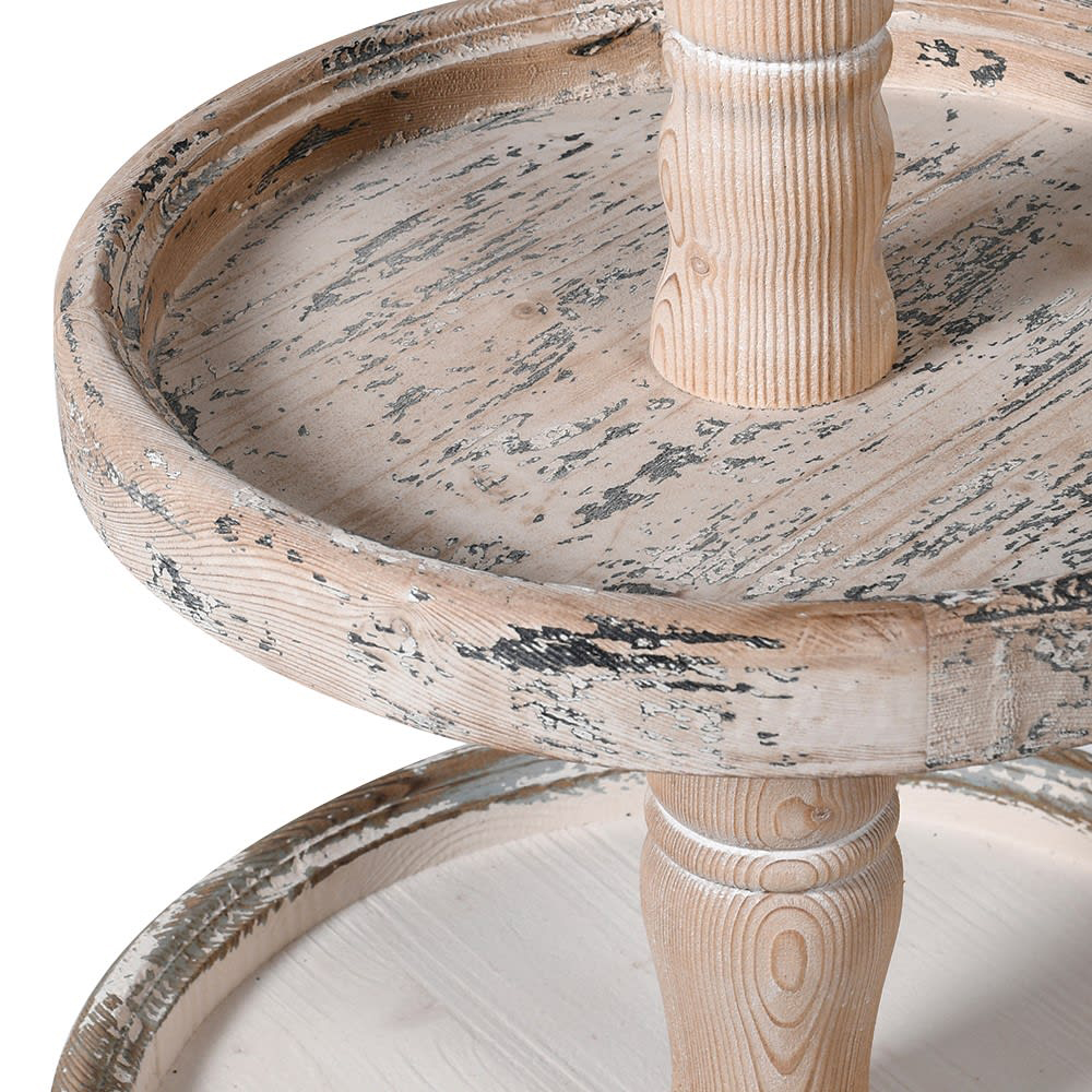 QFC088_2_Distressed Wooden Round Shelf Unit