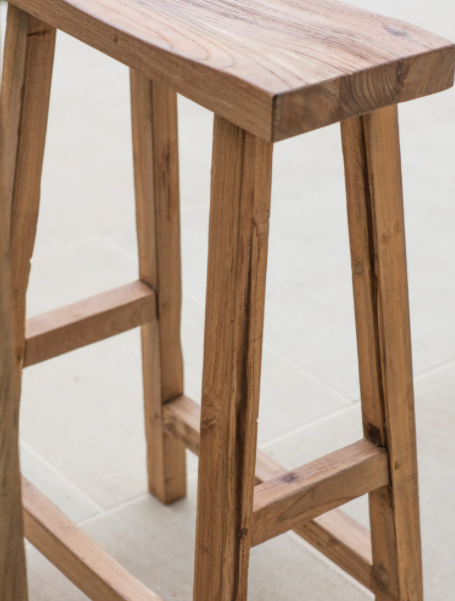Reclaimed wood store bar stool